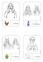 Vorschau - Bildkarten - Gebärden-Wort-Bild-Karten - Ostern - Gebärdensprache - Seite 3