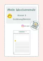 Vorschau - Arbeitsblätter - Wochenende: Erzählbericht (Klasse 3) - Deckblatt