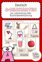 Vorschau - Bildkarten - Lautgetreue Bildkarten zur Lautanalyse/Buchstabeneinführung (Aa) - Deckblatt