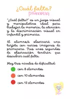 Vista previa - Juegos / Gamificación - Juego ¿cuál falta? primavera para infantil y primaria - página 1