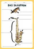 Vorschau - Arbeitsblätter - Saxophon (Beschriftung Teile, Aussagen - Richtig Falsch) - Seite 1