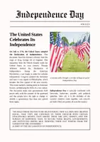 Vorschau - Arbeitsblätter - Independence Day: Reading (English) - Seite 1