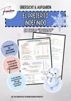 Vorschau - Arbeitsblätter - ❄️ Merkblatt & Aufgaben – pretérito indefinido en estilo "invierno" ❄️ - Deckblatt