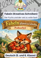 Vorschau - Arbeitsblätter - Fabeln Klasse 6 – Probearbeit Deutsch moderne Fabel - Deckblatt