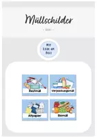 Vorschau - Anderer Materialtyp - Müllschilder - Beschriftung der Mülleimer (blau) - Deckblatt
