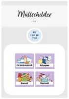 Vorschau - Anderer Materialtyp - Müllschilder - Beschriftung der Mülleimer (lila) - Deckblatt