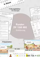 Vorschau - Arbeitsblätter - Runden / Zahlenraum 1 000 000 / 1 Millionen / Einführung - Deckblatt