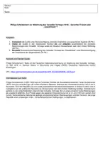 Vorschau - Klassenarbeiten - Klausur Weimarer Republik: Versailler Vertrag (1919) – Scheidemann Analyse + Erwartungshorizont (Q1/Q2) - Seite 1