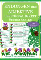 Vorschau - Arbeitsblätter - Ostern: Endungen der Adjektive - Übungskarten - Deckblatt