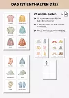 Vorschau - Bildkarten - Anziehkarten & Anziehtafel für Kita Kindergarten & Vorschule | Kleidung Bildkarten | Anziehbilder für Morgenkreis - Seite 1