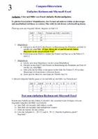 Vorschau - Arbeitsblätter - Computerführerschein 3 Rechnen mit Excel - Deckblatt