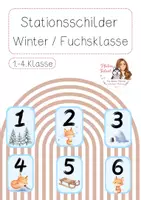 Vorschau - Anderer Materialtyp - Stationschilder Winter Fuchsklasse - Deckblatt