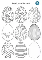 Vorschau - Mal- und Bastelvorlagen - Bastelvorlage Ostereier - Seite 2