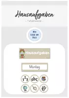 Vorschau - Anderer Materialtyp - Hausaufgaben - Tafelmaterial (beige) - Deckblatt