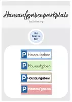 Vorschau - Anderer Materialtyp - Hausaufgabenparkplatz - Beschilderung - Deckblatt