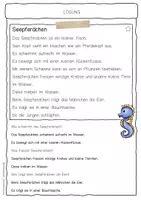 Vorschau - Arbeitsblätter - Sachtext Seepferdchen - Seite 2