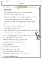 Vorschau - Arbeitsblätter - Sachtext Steinbock - Seite 2