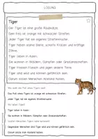 Vorschau - Arbeitsblätter - Sachtext Tiger - Seite 2