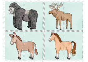 Vorschau - Spiele - Tiere puzzeln - kombinatorische Aufgabe - Seite 2