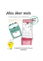 Vorschau - Arbeitsblätter - aufklappbarer Steckbrief "Alles über mich" im TornisterStil - Deckblatt