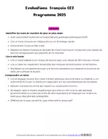 Aperçu - Préparation de séance / Séance complète - évaluations français ce2 programmes 2025 - Page 1