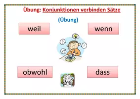 Vorschau - Arbeitsblätter - Konjunktionen verbinden Sätze (Übung) - Deckblatt