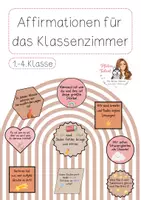 Vorschau - Präsentationen/Tafelbilder - Affirmationen für das Klassenzimmer - Deckblatt