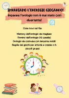 anteprima - Materiale interattivo - 🕒 IMPARIAMO L’OROLOGIO GIOCANDO! - Pagina di copertina