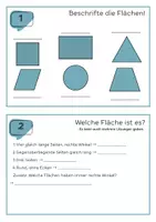 Vorschau - Arbeitsblätter - Geometrische Flächen: 8 Stationen mit Lösungen - Seite 1
