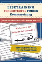 Vorschau - Fördermaterial/Inklusion - Frauenfußball Frankreich Spezial: Fehlerteufel Lesekarten Kommasetzung - Deckblatt