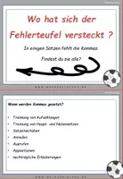 Vorschau - Fördermaterial/Inklusion - Frauenfußball Frankreich Spezial: Fehlerteufel Lesekarten Kommasetzung - Seite 2