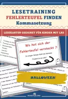 Vorschau - Fördermaterial/Inklusion - Halloween Spezial: Fehlerteufel Lesekarten Kommasetzung - Deckblatt