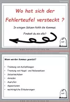 Vorschau - Fördermaterial/Inklusion - Halloween Spezial: Fehlerteufel Lesekarten Kommasetzung - Seite 1