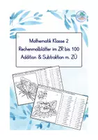 Vorschau - Arbeitsblätter - Rechne und male - Addition und Subtraktion ZR 100 - Deckblatt
