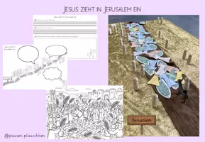 Vorschau - Stundenentwürfe - Ostern - Jesus zieht in Jerusalem ein - Deckblatt