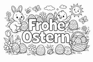 Vorschau - Mal- und Bastelvorlagen - Ausmalbilder zu Ostern - Seite 1