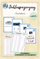 Vorschau - Arbeitsblätter - Zahlenspaziergang zum Einmaleins (Multiplikation, Division) - Deckblatt