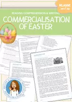 Vorschau - Arbeitsblätter - Social Media & Commercialisation of Easter - Reading Comprehension (Oster Aufgaben) - Deckblatt