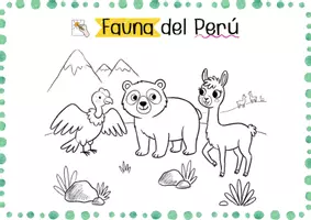 Vista previa - Manualidades / Dibujos para colorear - Libro para Colorear - Flora y Fauna Perú - página 1