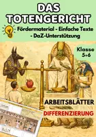 Vorschau - Arbeitsblätter - Das Totengericht im Alten Ägypten – AB6 | Fördermaterial & DaZ Klasse 5/6 - Deckblatt