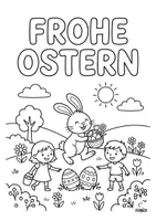 Vorschau - Arbeitsblätter - OSTERN - Ausmalbilder (Osterhase, Ostereier) - Deckblatt