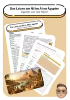 Vorschau - Arbeitsblätter - Das Leben am Nil im Alten Ägypten - Ägypten und Niljahr - Deckblatt