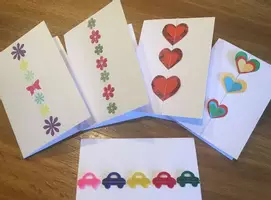 Vorschau - Mal- und Bastelvorlagen - Anleitung Grußkarte Geradstich zu verschiedenen Anlässen - Deckblatt