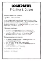 Vorschau - Arbeitsblätter - Logikrätsel Grundschule DaZ Frühling Ostern Deutsch - Seite 1
