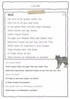 Vorschau - Arbeitsblätter - Sachtext Wolf - Seite 2