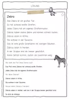 Vorschau - Arbeitsblätter - Sachtext Zebra - Seite 2
