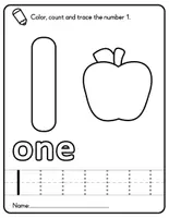 Aperçu - Matériel pour travaux manuels / dessin - Preschool Number Worksheets PDF - Page 2
