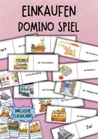 Vorschau - Spiele - DaZ / DaF - Einkaufen & Geschäfte - Wortschatz - Domino Spiel - Deckblatt