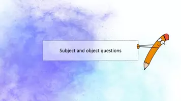 Vorschau - Präsentationen/Tafelbilder - Subject and object questions - Seite 1