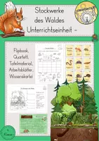 Vorschau - Stundenentwürfe - Wald Stockwerke des Waldes Flipbook Unterrichtseinheit - Deckblatt